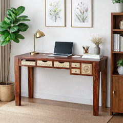 Dravidian Hand Carved Study Table
