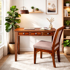 Hank Solid Wood Study Table with Chair