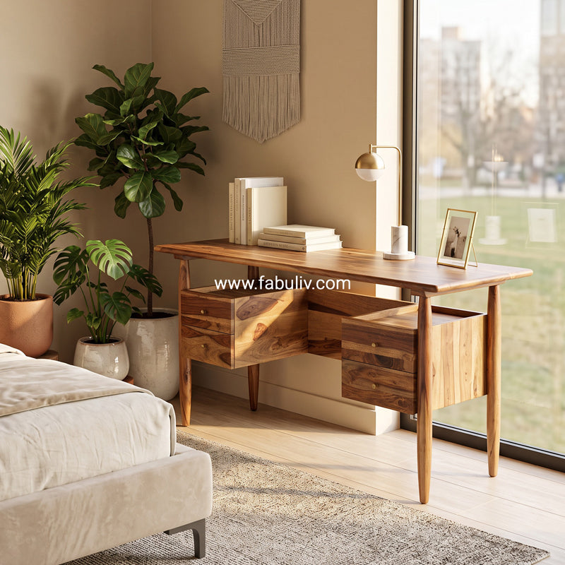 Alvaro Sheesham Wood Study Table