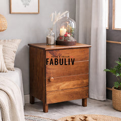 Reina Solid Wood Bedside Table
