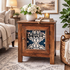 Kolam Solid Wood Bedside Table