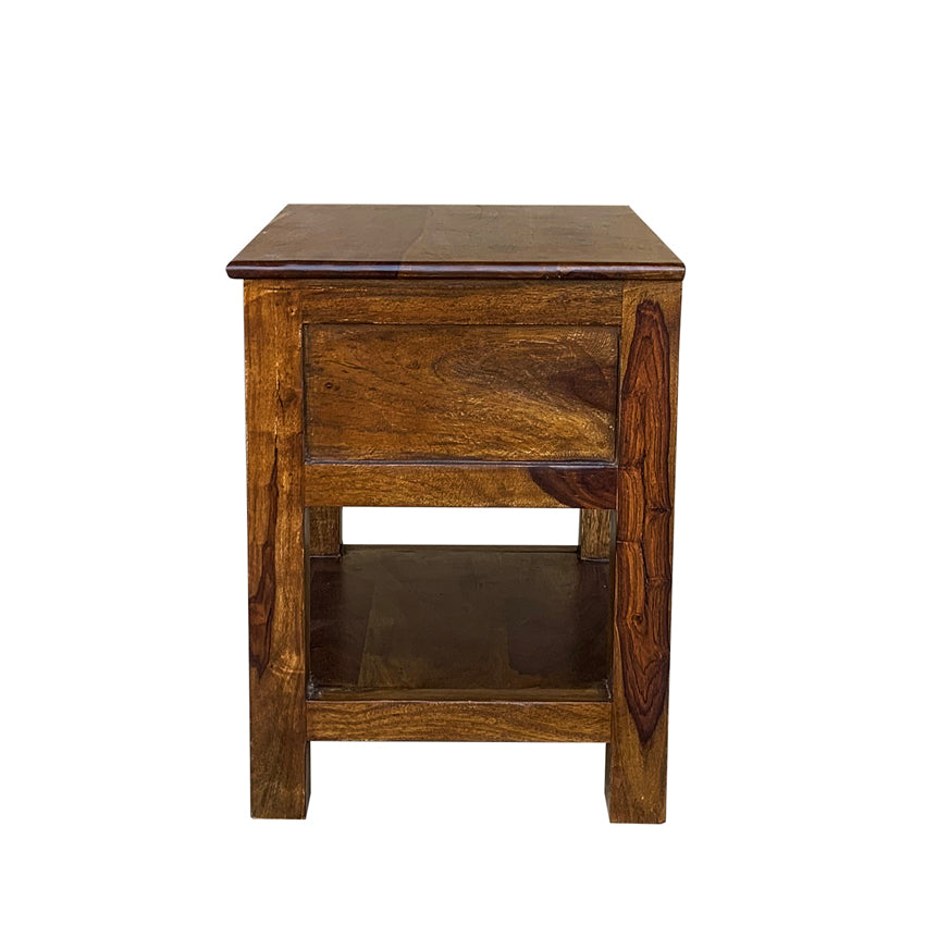 Aruba Solid Wood Bedside Table with Single Drawer