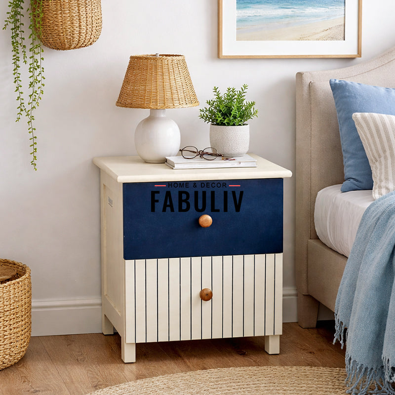 Drippy Blue Bedside Table