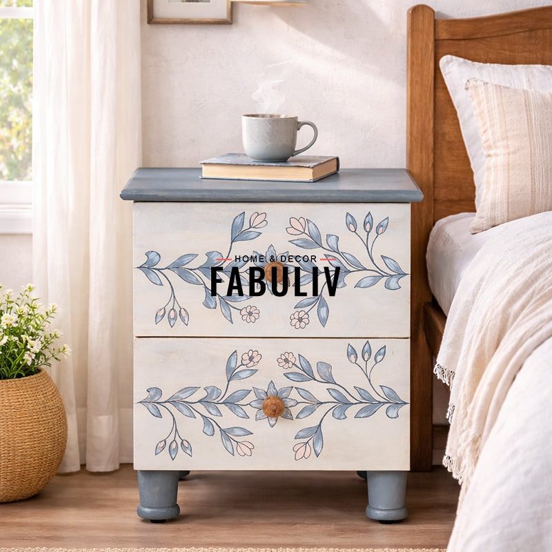 Boho Bliss Solid Wood Bedside Table