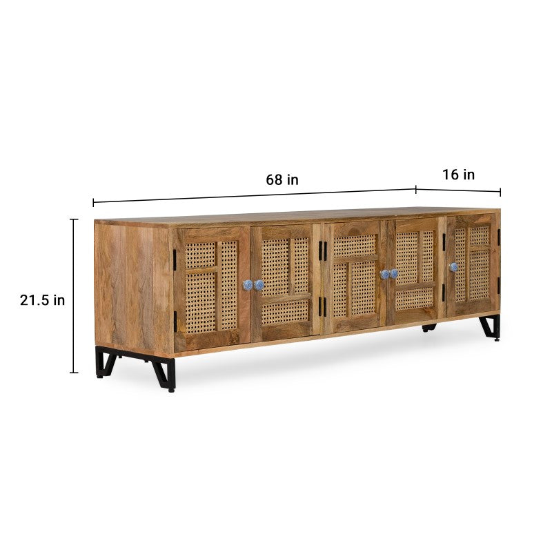 Theodore Solid Mango Wood TV Cabinet in 2 Colours