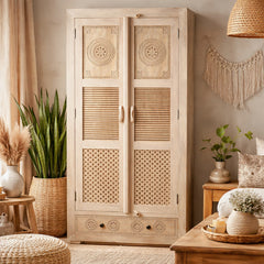 Dravidian Solid Wood Wardrobe