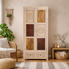 Manella Handcarved 2 Door Wardrobe