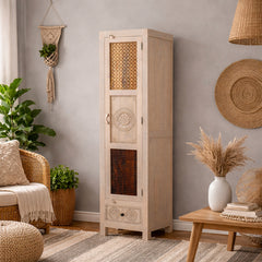 Manella Handcarved Single Door Wardrobe