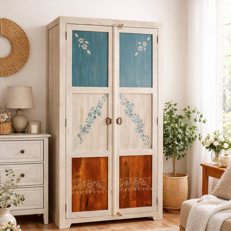 Athens Solid Wood 2 Door Wardrobe