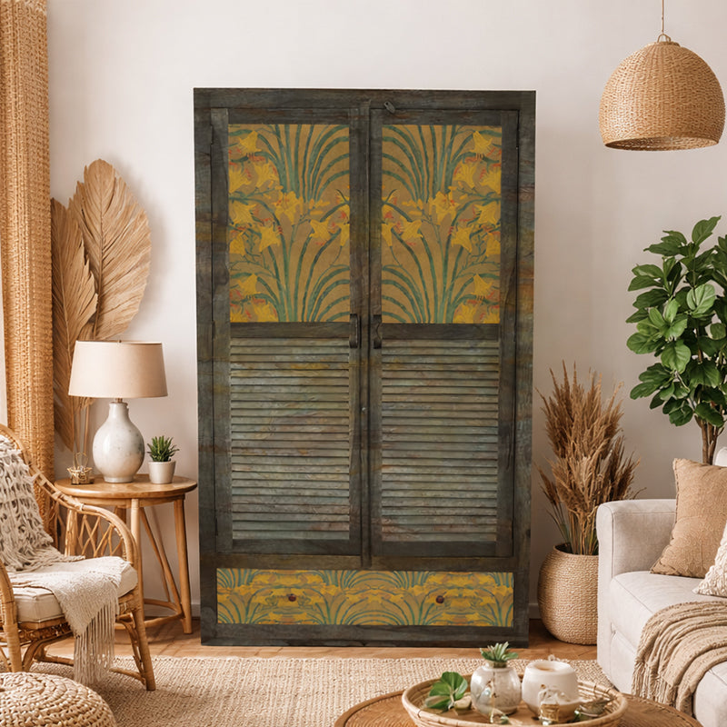 Lily 2 Door Wardrobe with Wheel Castor