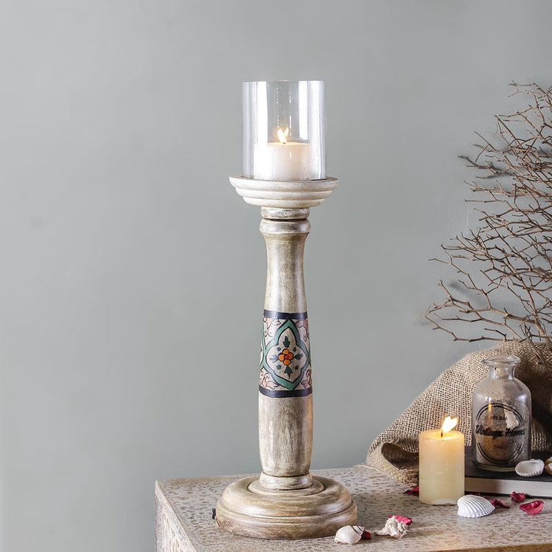 Brunhild Hand painted Candle Holder