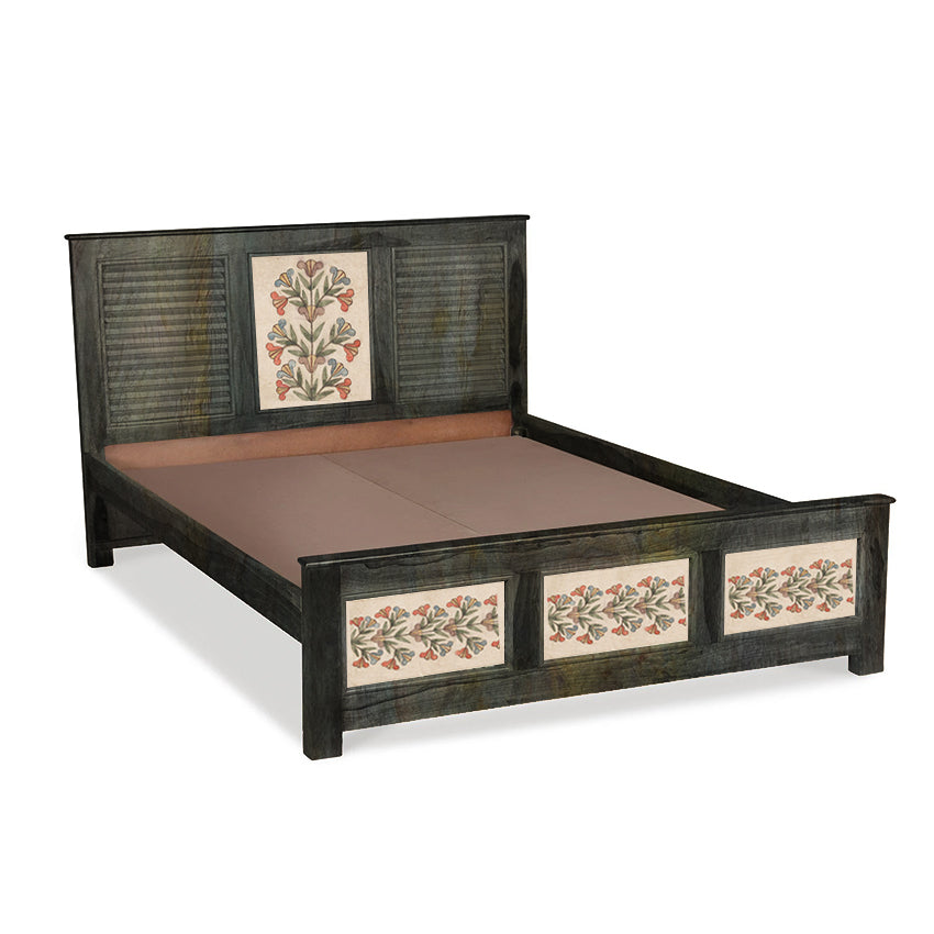 Hand Painted Solid Wood Bed