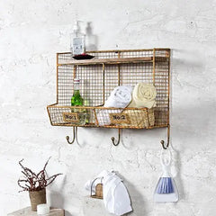 Modern Industrial Bath Wall Shelf