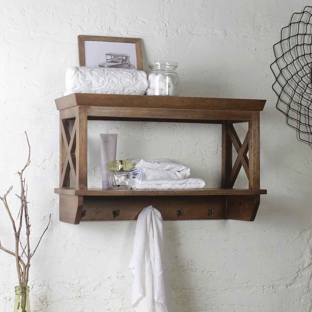 Buy Solid Wood Bathroom Shelf online