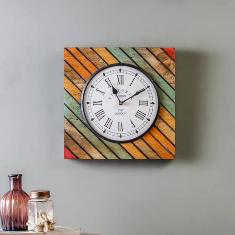 Elmira Wood 11 Square Wall Clock