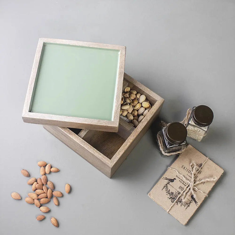 Teal Wooden Box