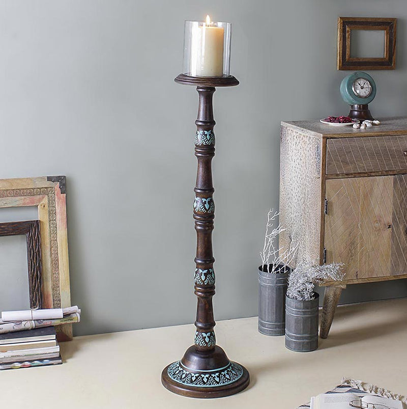 Hester Hand painted Floor Candle Stand