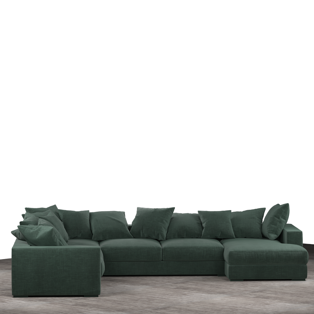Striado Upholstered Sofa With Chaise Sectional