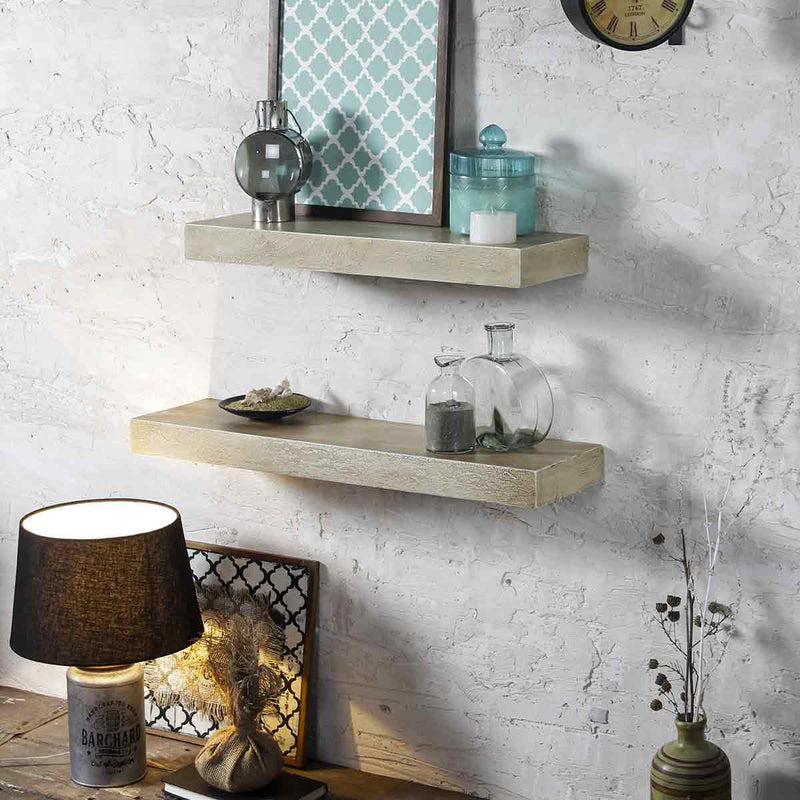 Ashton Antique White Wall Shelf