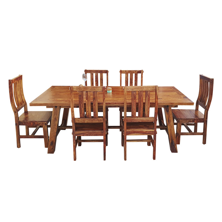 Arabia Solid Wood Six Seater Dining Set
