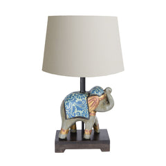 Buy Teracotta Blue Elephant Lamp Online in India