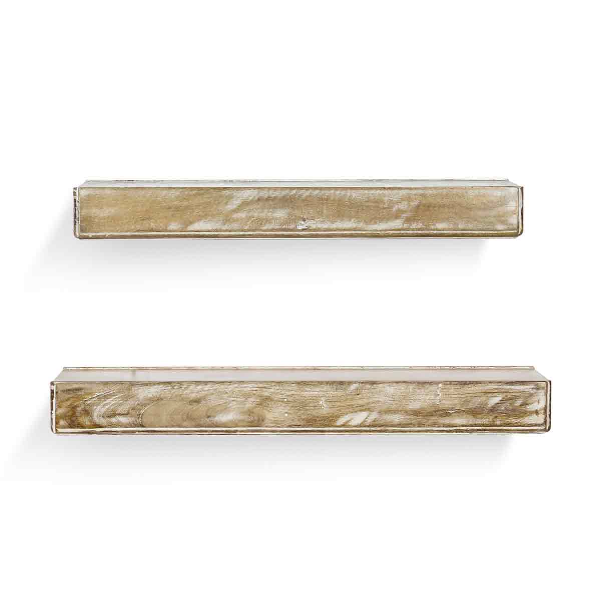 Wooden shelves