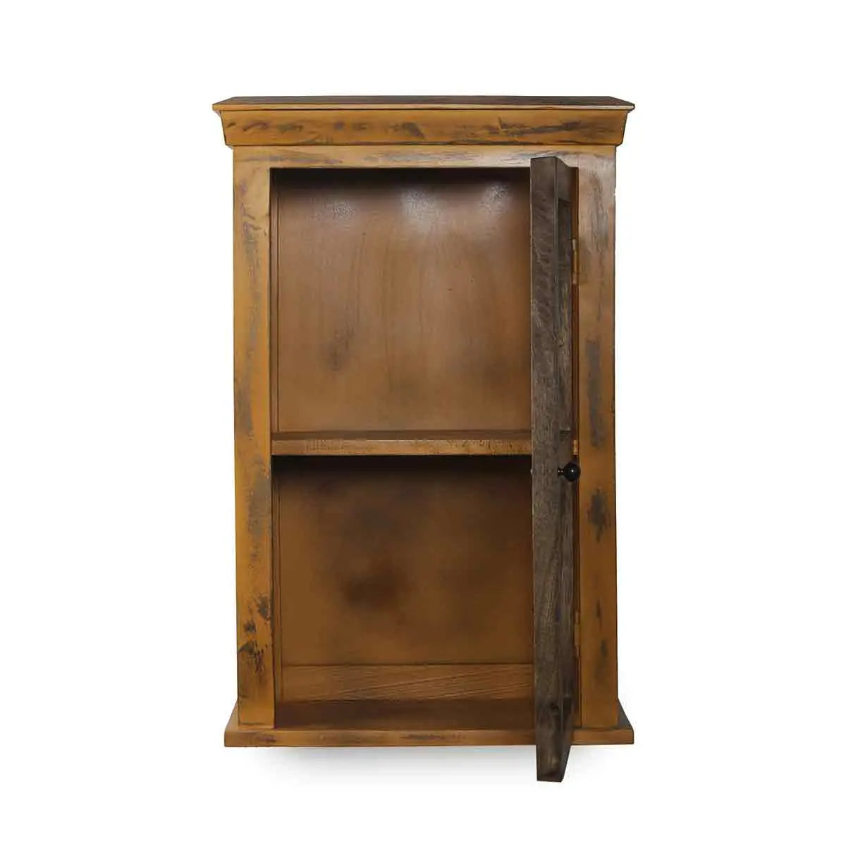Wooden wall shelves
