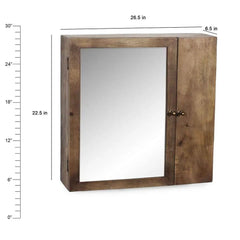Elba Vintage Solid Wood Wall Mounted Cabinet in 2 Sizes