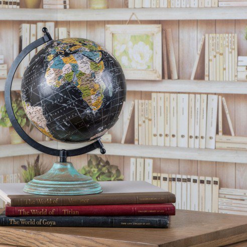 FABULIV Globe with Wooden Base