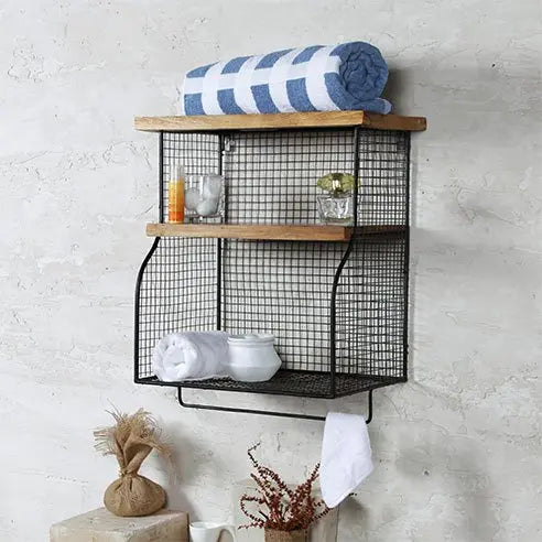 Modern Farmhouse Bath Wall Shelf