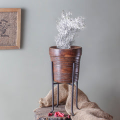 Buy Sordello brown colour rustic vase online