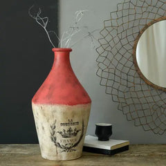 La Couronne Antique Vase Red and White