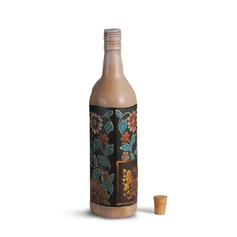 French Art Decorative Glass Bottles Set of 3
