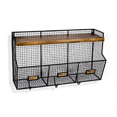 Wooden shelves