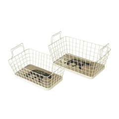 Set of 2 Simba White Baskets a