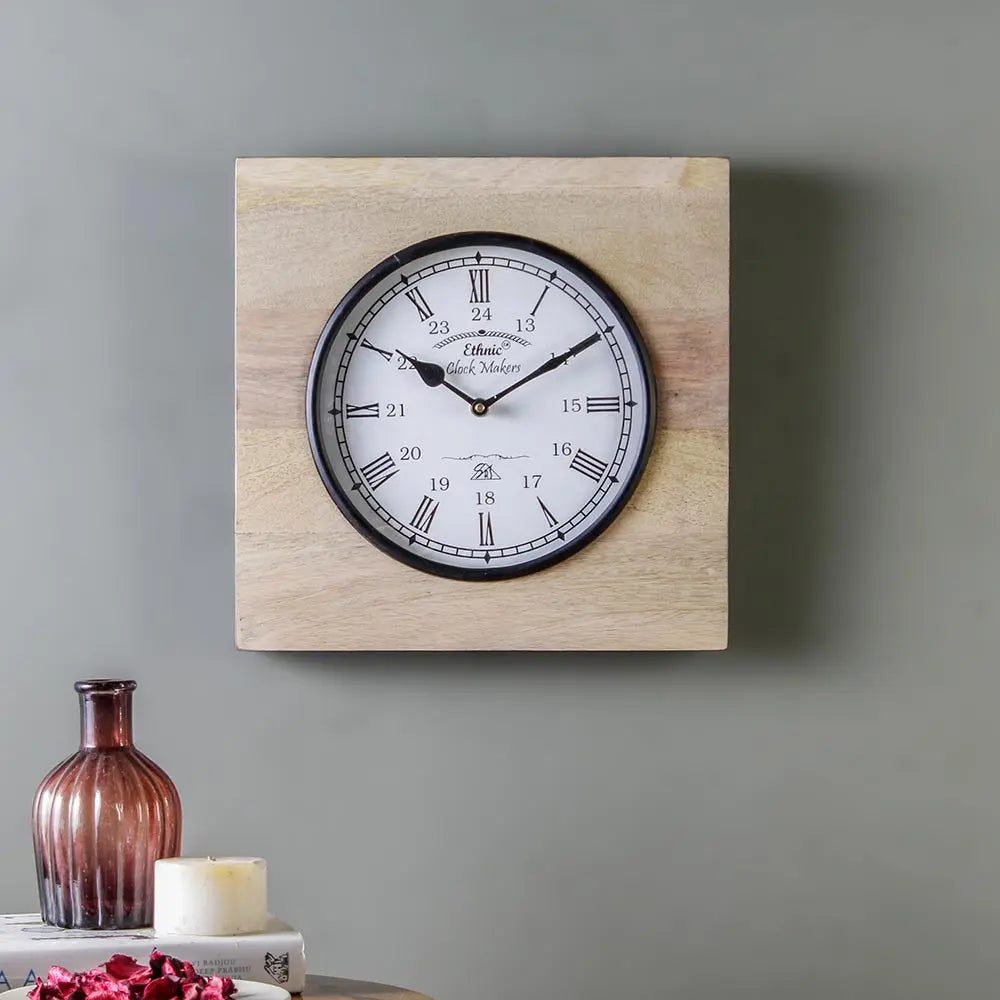 Madras Ivory 11 Square Wall Clock