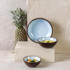 Blueberry Wooden Serving Bowl in Large Size