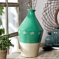 Buy Ombre Half Glossy Teal Vase online