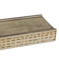 Wooden shelves