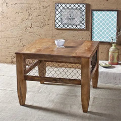 Baroque Natural Mesh End Table