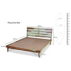 ALBIN Solid Sheesham Wood Bed