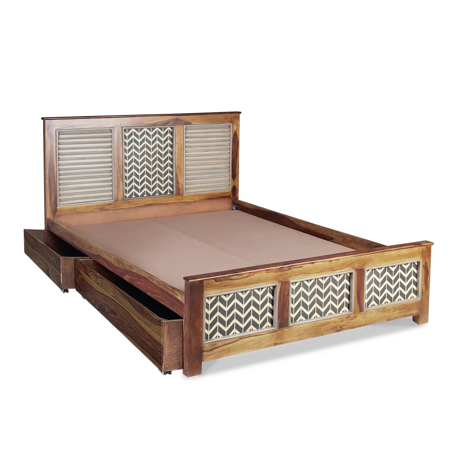 Solid Sheesham Wood Bed