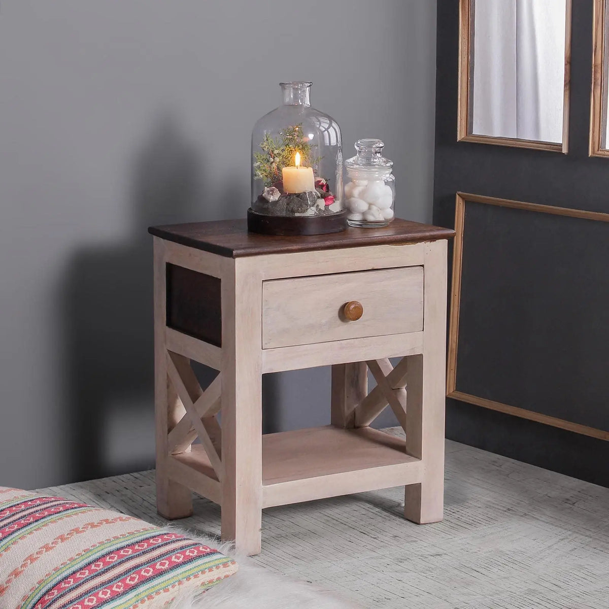 Margot Solid Wood Bedside Table