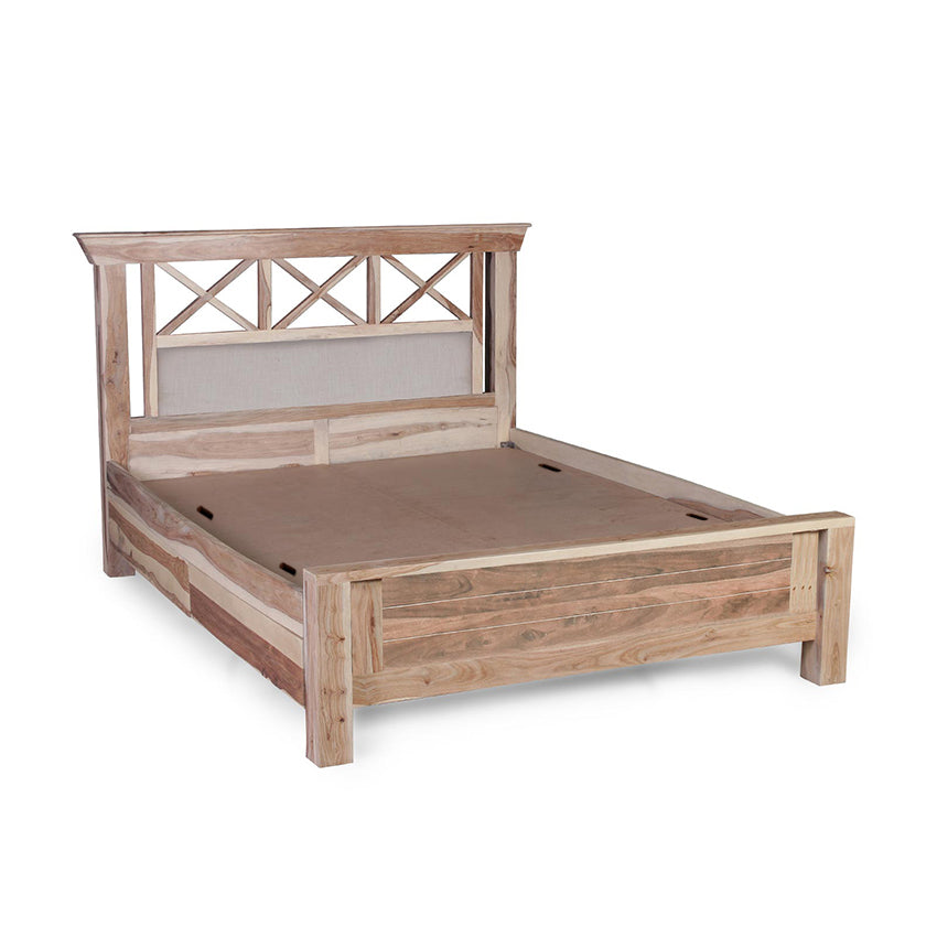 Wooden Bed with Storage