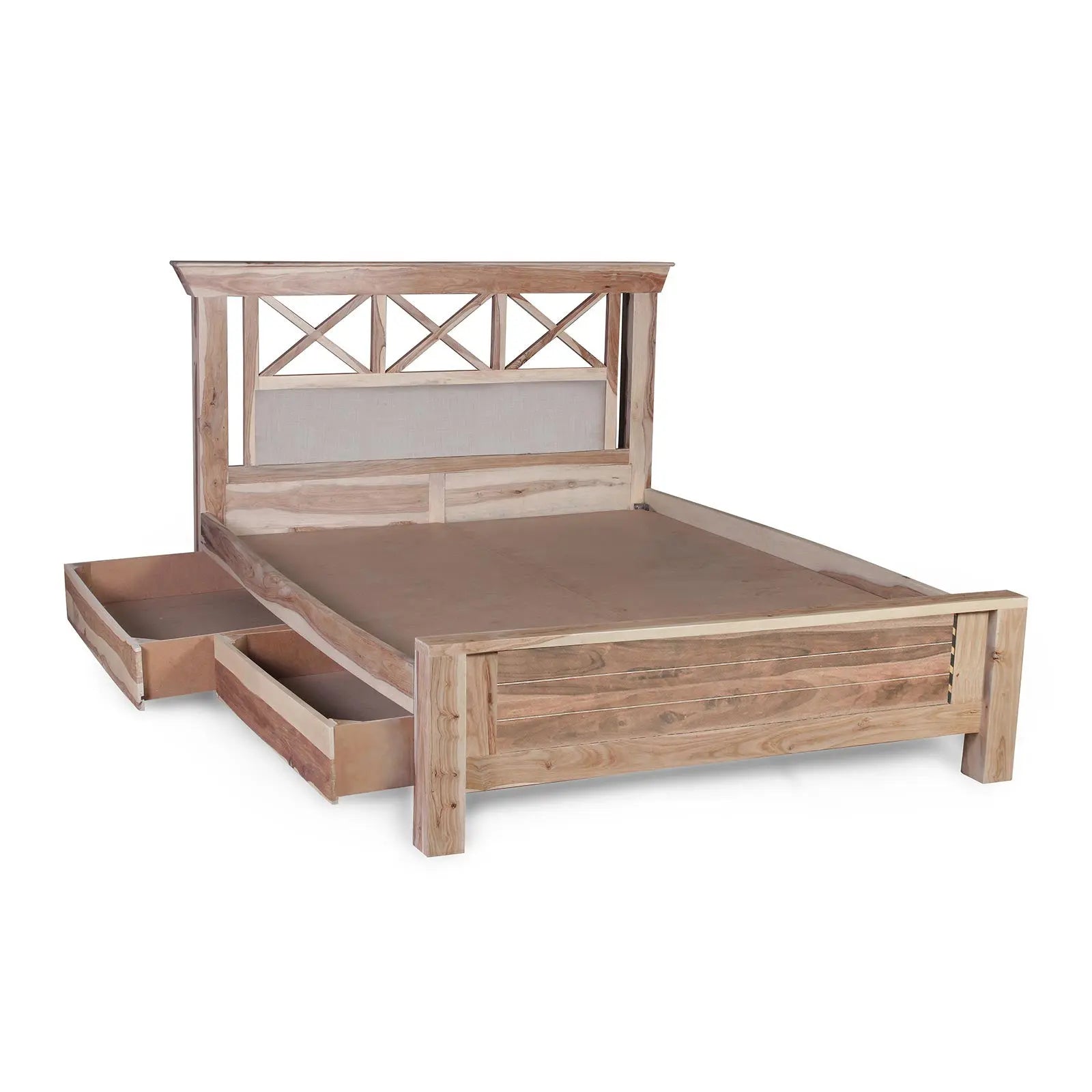 Sheesham Wood Bed with Storage