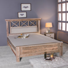 Solid Sheesham Wood Bed with Storage