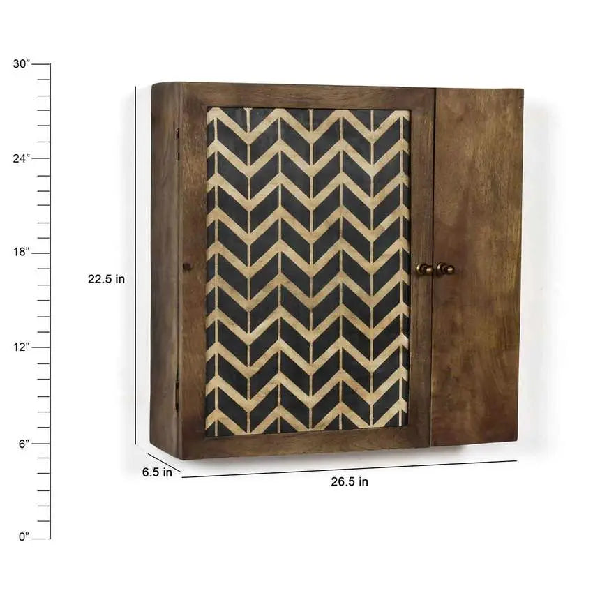 Elba Vintage Solid Wood Wall Mounted Cabinet in 2 Sizes - Fabuliv