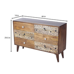 Arthur Solid Wood Hand Carved Cabinet - Fabuliv