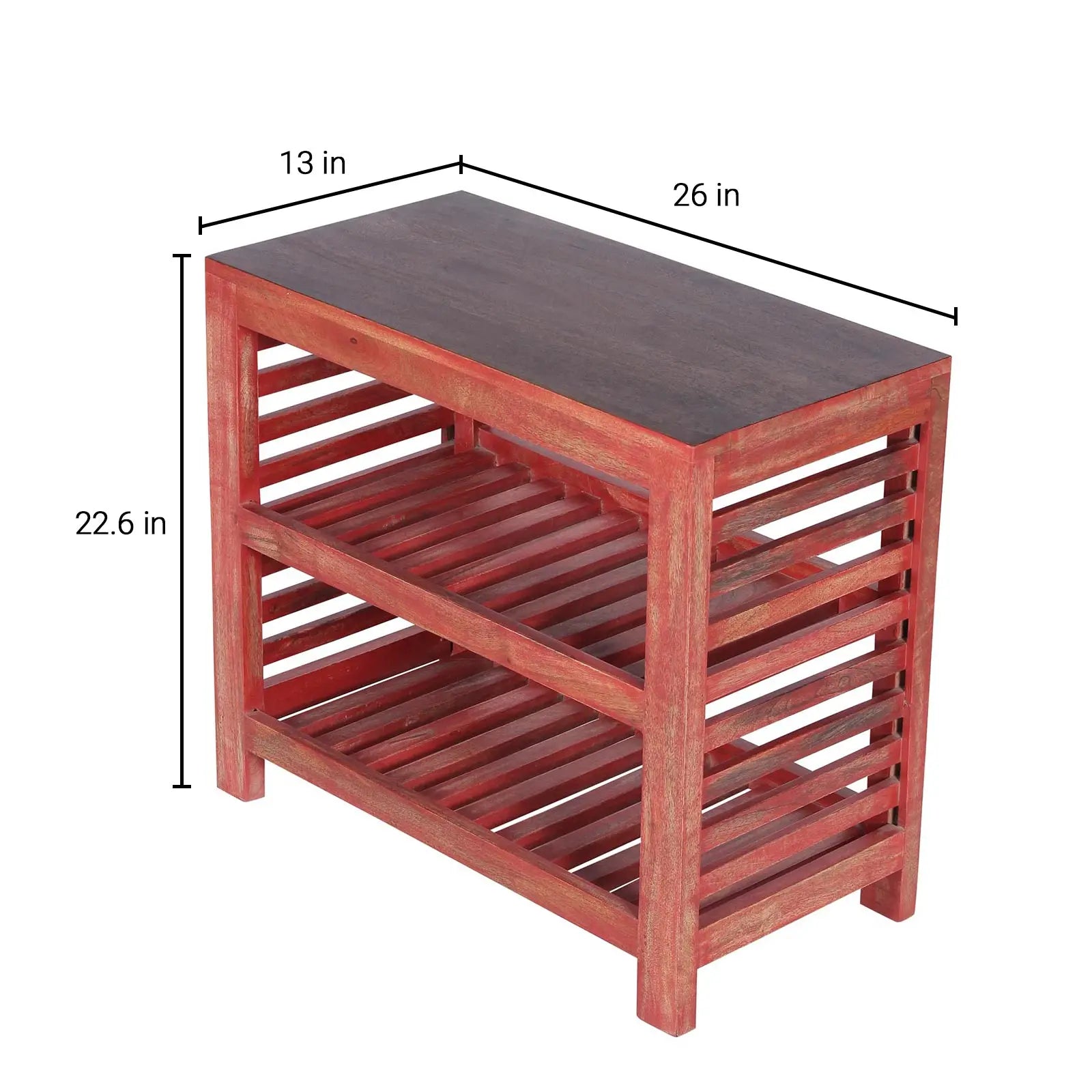 Vintage Red Shoe Cabinet - Fabuliv
