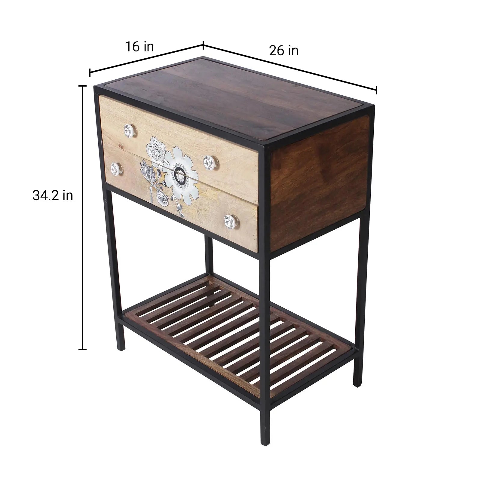 Finley Iron and Wood Console Table - Fabuliv